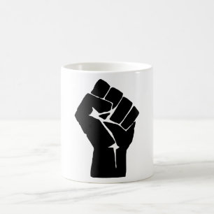 Zwarte Vuist Geheven - Verzetsprotest Koffiemok