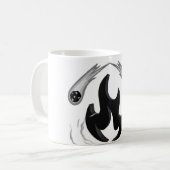 zwarte vuur koffiemok (Voorkant links)