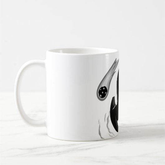 zwarte vuur koffiemok (Links)