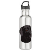 Zwarte wabhond waterfles  (Voorkant)