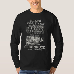 Zwarte Wall Street Tulsa Oklahoma Zwarte Geschiede T-shirt