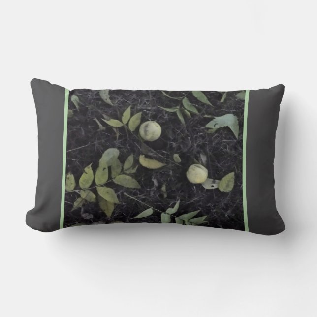 zwarte walnoot kussen (Voorkant)