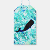 zwarte walvis cadeaulabel (Voorkant)