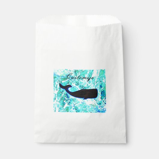zwarte walvis onderwater bedankzakje (Voorkant)