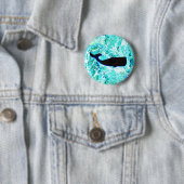 zwarte walvis ronde button 5,7 cm (In situ)