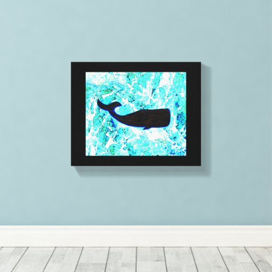 zwarte walvis Thunder_Cove Canvas Afdruk (Insitu (Houten vloer))