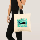 zwarte walvis tote bag (Voorkant (product))