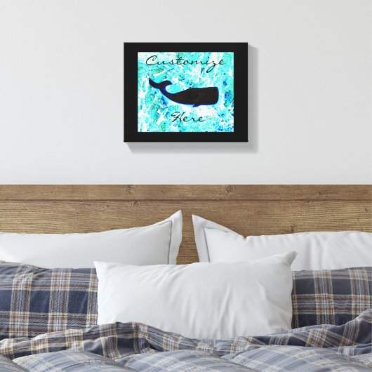 zwarte walvisblauwe Thunder_Cove Canvas Afdruk (Insitu (Slaapkamer))