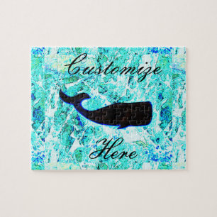 zwarte walvisblauwe Thunder_Cove Legpuzzel