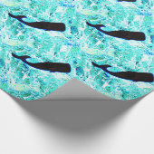 zwarte walvissen Blauw Thunder_Cove Cadeaupapier (Hoek)
