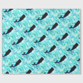 zwarte walvissen Blauw Thunder_Cove Cadeaupapier (Vlak)