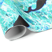 zwarte walvissen Blauw Thunder_Cove Cadeaupapier (Rol Hoek)