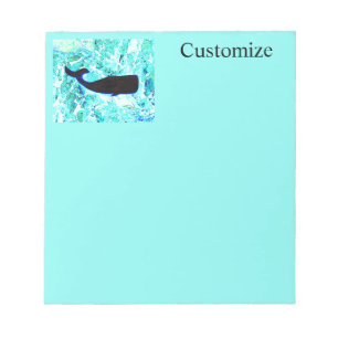 Zwarte walvissen Blauw Thunder_Cove Notitieblok