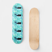 zwarte walvissen Blauw Thunder_Cove Persoonlijk Skateboard (Voorkant)