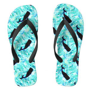 zwarte walvissen blauw Thunder_Cove Teenslippers
