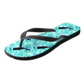 zwarte walvissen blauw Thunder_Cove Teenslippers (Schuin)
