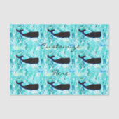 zwarte walvissen Thunder_Cove blauw Tissuepapier (Voorkant)