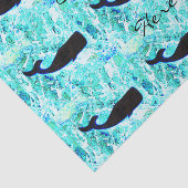 zwarte walvissen Thunder_Cove blauw Tissuepapier (Detail)