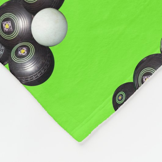 Zwarte wand en Kat op groen, Fleece Deken (Hoek)