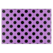 Zwarte wandelpunten op lila snijplank (Voorkant)