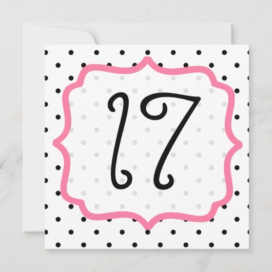 Zwarte wandelwand- en roze verjaardag kaart (Achterkant)