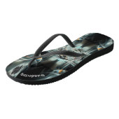 Zwarte Wandering Star Abstract zwart/wit Teenslippers (Schuin)