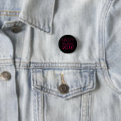 Zwarte warme roze, magenta knop ronde button 3,2 cm (In situ)