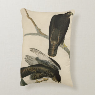 Zwarte Warrior (Rode Hawk) van Audubon Birds Accent Kussen