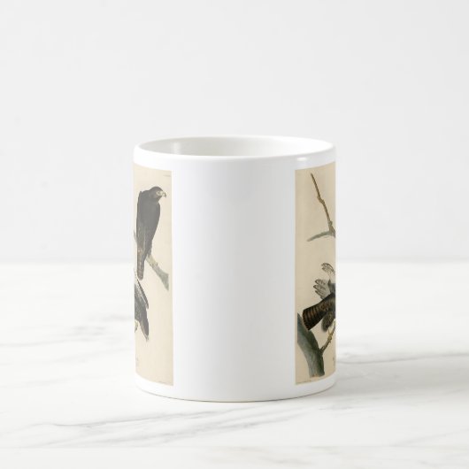 Zwarte Warrior (Rode Hawk) van Audubon Birds Koffiemok (Center)