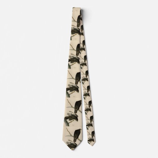 Zwarte Warrior (Rode Hawk) van Audubon Birds Stropdas (Voorkant)