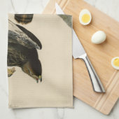 Zwarte Warrior (Rode Hawk) van Audubon Birds Theedoek (Quarter Fold)