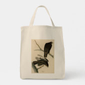 Zwarte Warrior (Rode Hawk) van Audubon Birds Tote Bag (Achterkant)