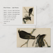 Zwarte Warrior (Rode Hawk) van Audubon Birds Visitekaartje (Voorkant / Achterkant)