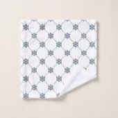 Zwarte washanddoekset voor Damask Bad Handdoek (Wasdoekje)