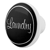 Zwarte Waskamer Ceramic Knob. Keramische Knop (Rechts)