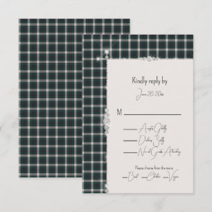 Zwarte Watch Dress Tartan Schotse Tartan  RSVP Kaartje