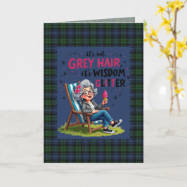 Zwarte Watch Oude Schotse Tartan Humoristisch  Kaart