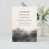 Zwarte Watercolor Bruiloft Save The Date (Staand voorkant)