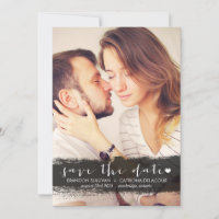 ZWARTE WATERCOLOR SPAT SAVE THE DATE-AANKONDIGING