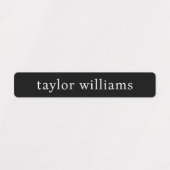 Zwarte waterdichte naam labels (Design 1)