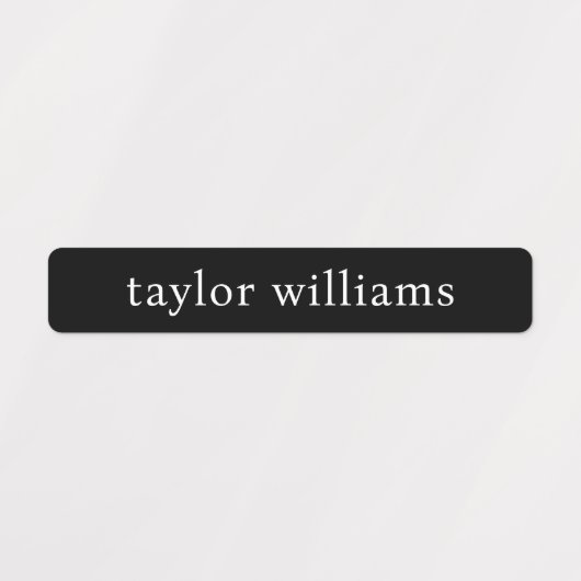 Zwarte waterdichte naam labels (Design 1)