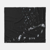 Zwarte waterdruppel marmer fleece deken (Voorkant (Horizontaal))