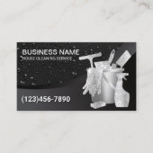 Zwarte waterdruppels voor professionele reiniging visitekaartje (Voorkant)