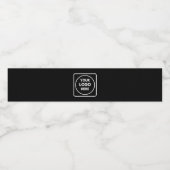 Zwarte Waterfles Label | Aangepaste Minimalist Etiket (Enkel label)
