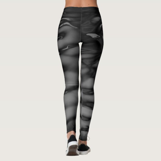 Zwarte Watergolven Leggings (Achterkant)