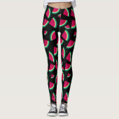 Zwarte watermeloen leggings (Voorkant)