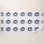 Zwarte waterslang strandlaken (Voorkant)