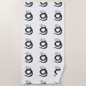 Zwarte waterslang strandlaken (Voorkant)