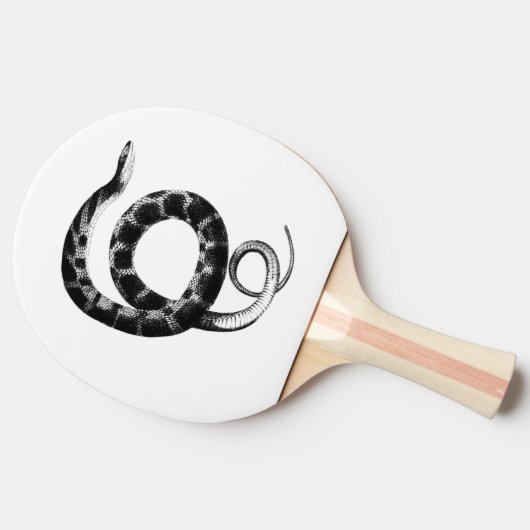 Zwarte waterslang tafeltennisbatje (Zijkant)