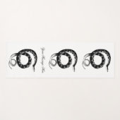 Zwarte waterslang yogamat (Voorkant (horizontaal))